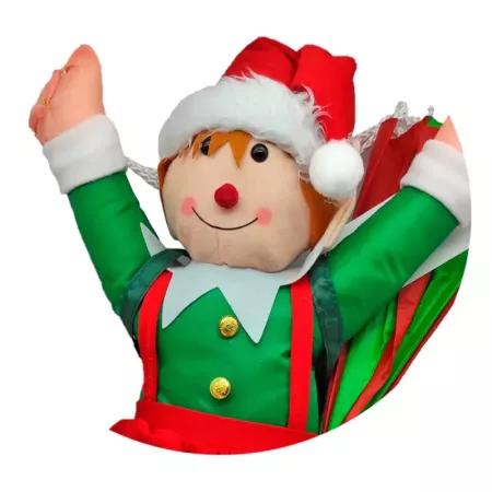 Elfa Paracaídas 54 cm - Muñeco Navideño Decorativo Original