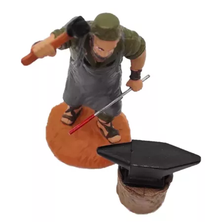 Figura de Herrero con Yunque 11 cm para Belén Navideño Figura de Herrero con Yunque 11 cm para Belén Navideño