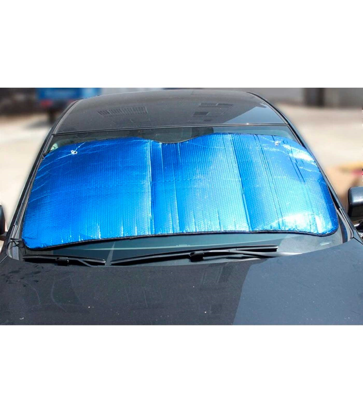 Tradineur - Parasol reflectante para coche, polietileno con película de  aluminio, colocación con ventosas y gomas elásticas, pro
