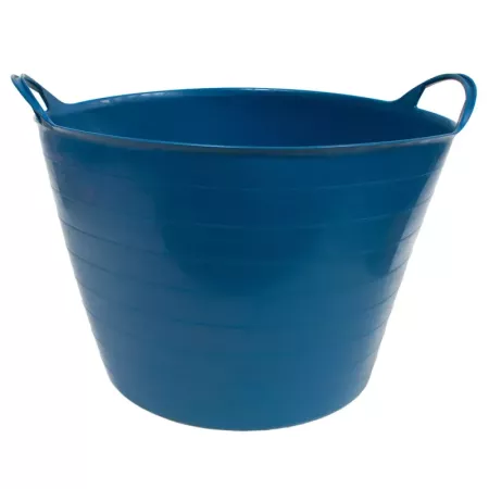 Capazo de plástico 42 litros, cubo flexible con asas 45 x 34 cm, contenedor multifuncional, cesto, establo, jardín, alimentación