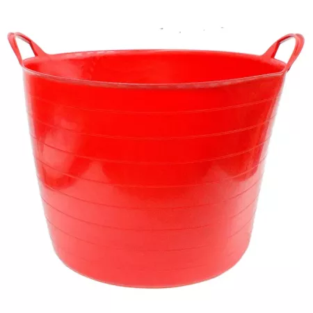 Capazo de plástico 42 litros, cubo flexible con asas 45 x 34 cm, contenedor multifuncional, cesto, establo, jardín, alimentación