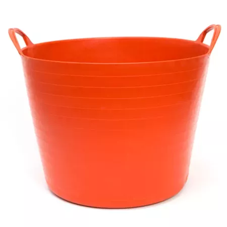 Capazo de plástico 42 litros, cubo flexible con asas 45 x 34 cm, contenedor multifuncional, cesto, establo, jardín, alimentación