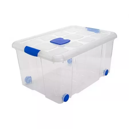 Caja Organizadora 57L Transparente con Tapa - Orden y Protección Caja Organizadora 57L Transparente con Tapa - Orden y Protección