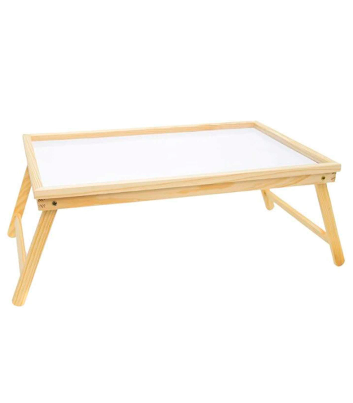 Bandeja de cama plegable de madera 50 x 30 x 23 cm. Mesita para