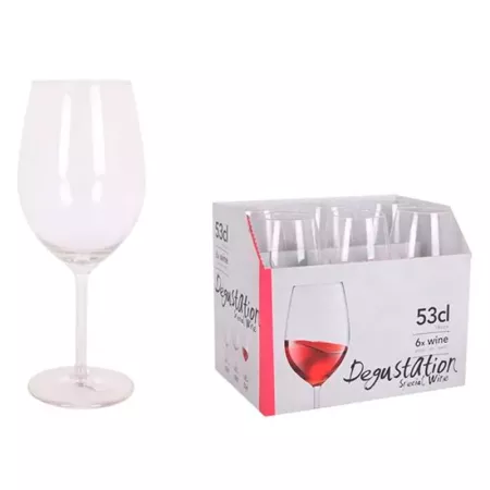 Pack 6 Copas Vino 53 cl Cristal Elegante Lavavajillas