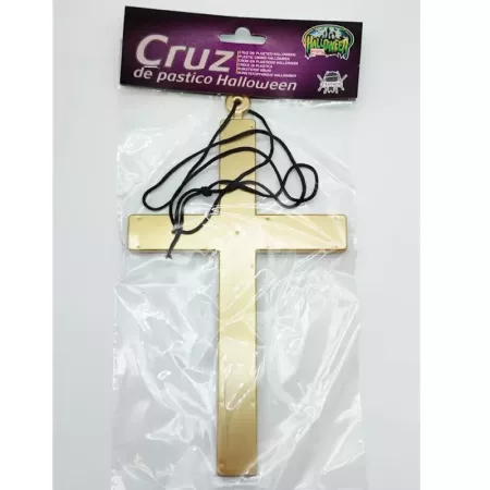Cruz Dorada Halloween 23x13 cm - Disfraz y Fiesta