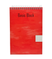 Tradineur - Cuaderno cuadriculado apaisado de 8º con encuadernación de espiral, libreta, bloc de notas con anilla, tapa de cartón y 80 hojas, 15,4 x 10,5 cm, color aleatorio