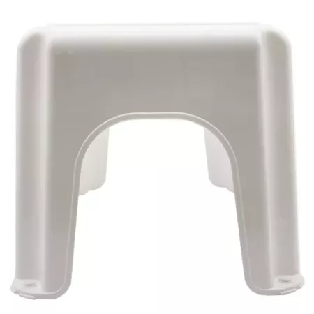 Taburete de plástico, uso doméstico, peso máximo 100 kg, banqueta, escalón, peldaño alzador ligero, 18,4 x 26,5 x 18,5 cm, blanc