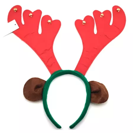 Diadema Reno Navidad con Cascabeles para Niños y Adultos
