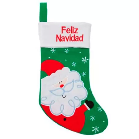 Calcetín de Navidad decorativo para regalos 40x23 cm saco para colgar en chimenea escalera o árbol modelo aleatorio