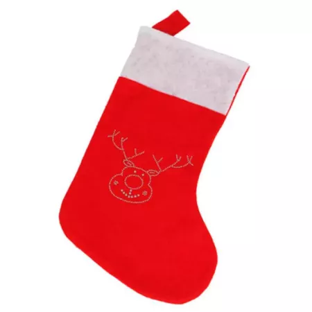 Calcetín Navideño Rojo Colgable 37x23,5 cm - Regalos y Decoración