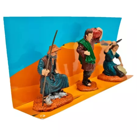 Set 3 Figuras Campesinos Belén 10 cm - Decoración Navidad Set 3 Figuras Campesinos Belén 10 cm - Decoración Navidad