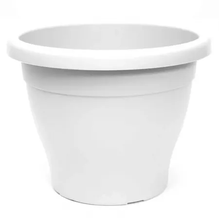 Maceta Plástica Blanca 46L Resistente con Drenaje - Ø48,5 cm Maceta Plástica Blanca 46L Resistente con Drenaje - Ø48,5 cm