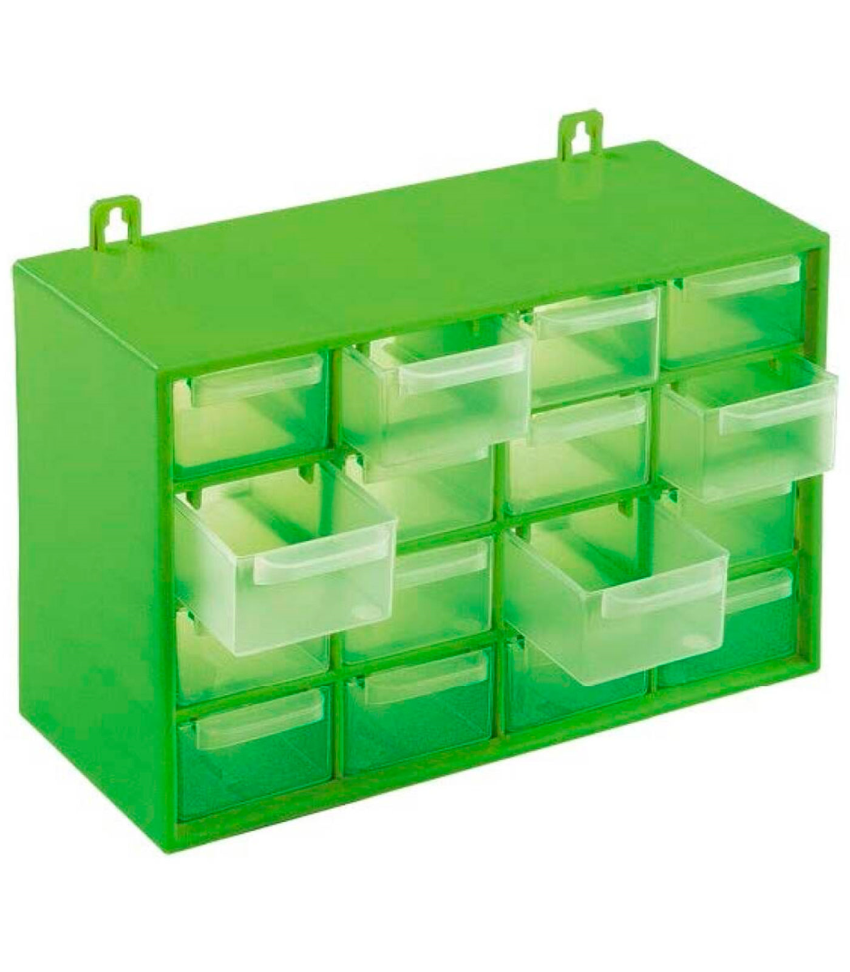 Clasificador apilable de plástico, 16 cajones, módulo, estante organizador  para piezas pequeñas, tornillos, botones