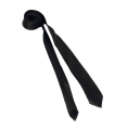 Tradineur - Corbata fina para adulto, 100% poliéster, accesorio para disfraz de carnaval, halloween, cosplay, fiestas, cumpleaños (Negro, 75 x 5 cm)