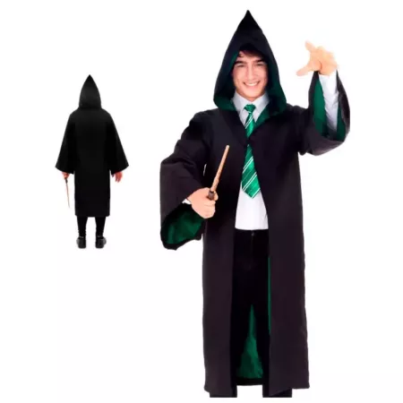 Disfraz Mago Verde Unisex Talla M - Carnaval y Halloween