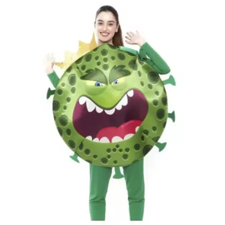Disfraz Virus Mortal Verde Talla L para Carnaval y Fiesta