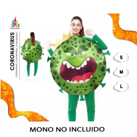Disfraz Virus Mortal Verde Talla L para Carnaval y Fiesta