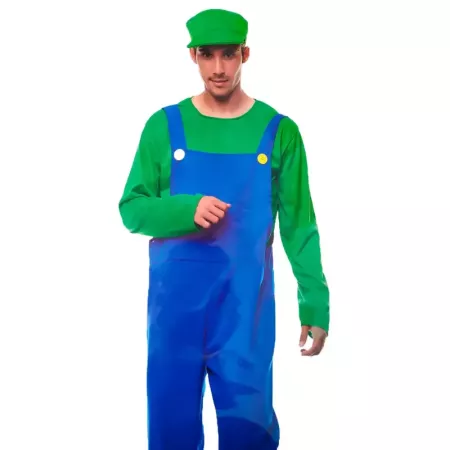 Disfraz Fontanero Verde Adulto y Jóven Talla S Carnaval