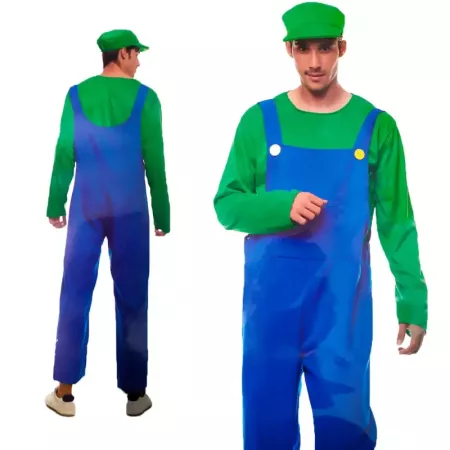 Disfraz Fontanero Verde Adulto y Jóven Talla S Carnaval