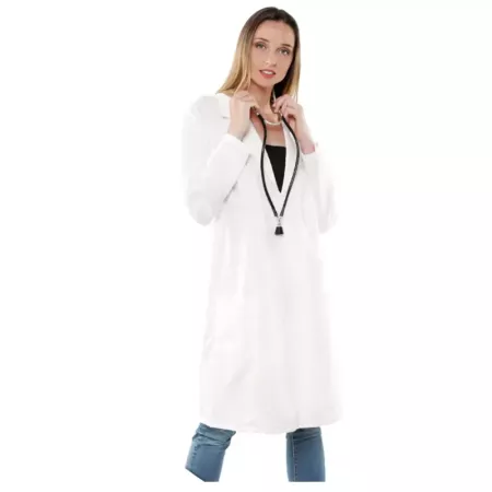 Bata Blanca Unisex Talla L para Disfraz Médico y Carnaval Bata Blanca Unisex Talla L para Disfraz Médico y Carnaval