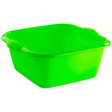 Barreño cuadrado 10L con asas, resistente y multiuso Barreño cuadrado 10L con asas, resistente y multiuso
