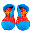 Zapatos payaso con lunares para jóvenes y adulto, complementos para carnaval, halloween y celebraciones. 36 x 18 x 36 cm, color aleatorio