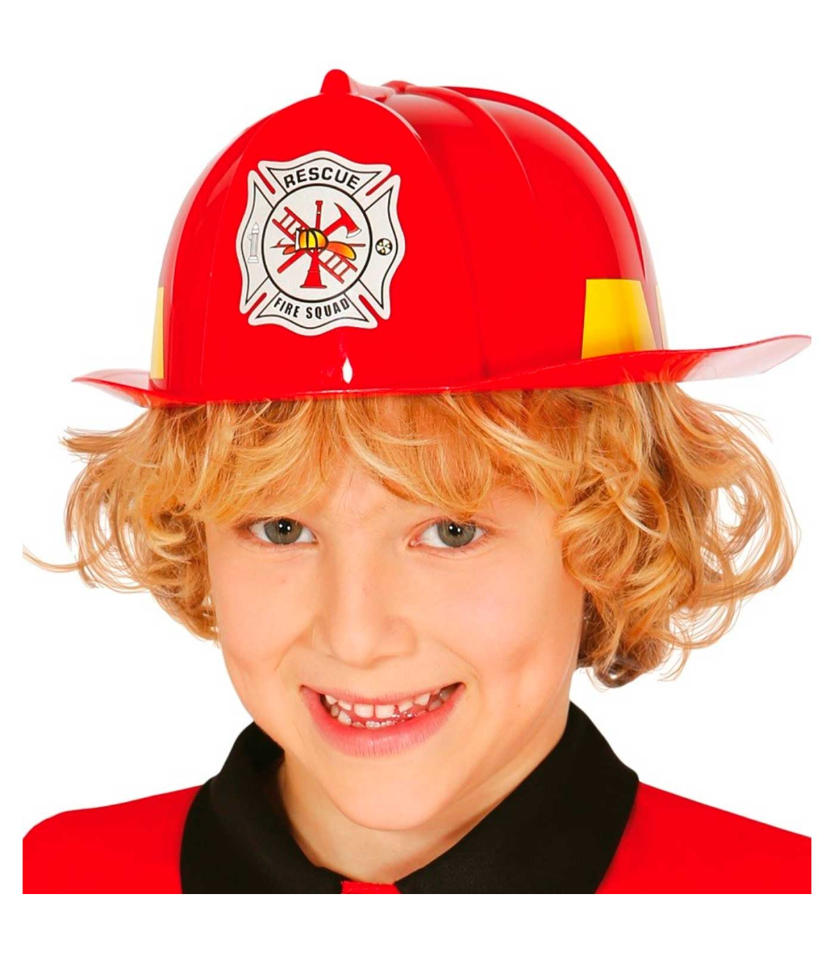  RCFINE Casco de bombero, sombrero de disfraz de bombero,  sombrero de plástico para fiesta de bombero, sombrero rojo para adultos,  sombrero para disfraz de Halloween, cosplay, recuerdo de fiesta (8  unidades) 