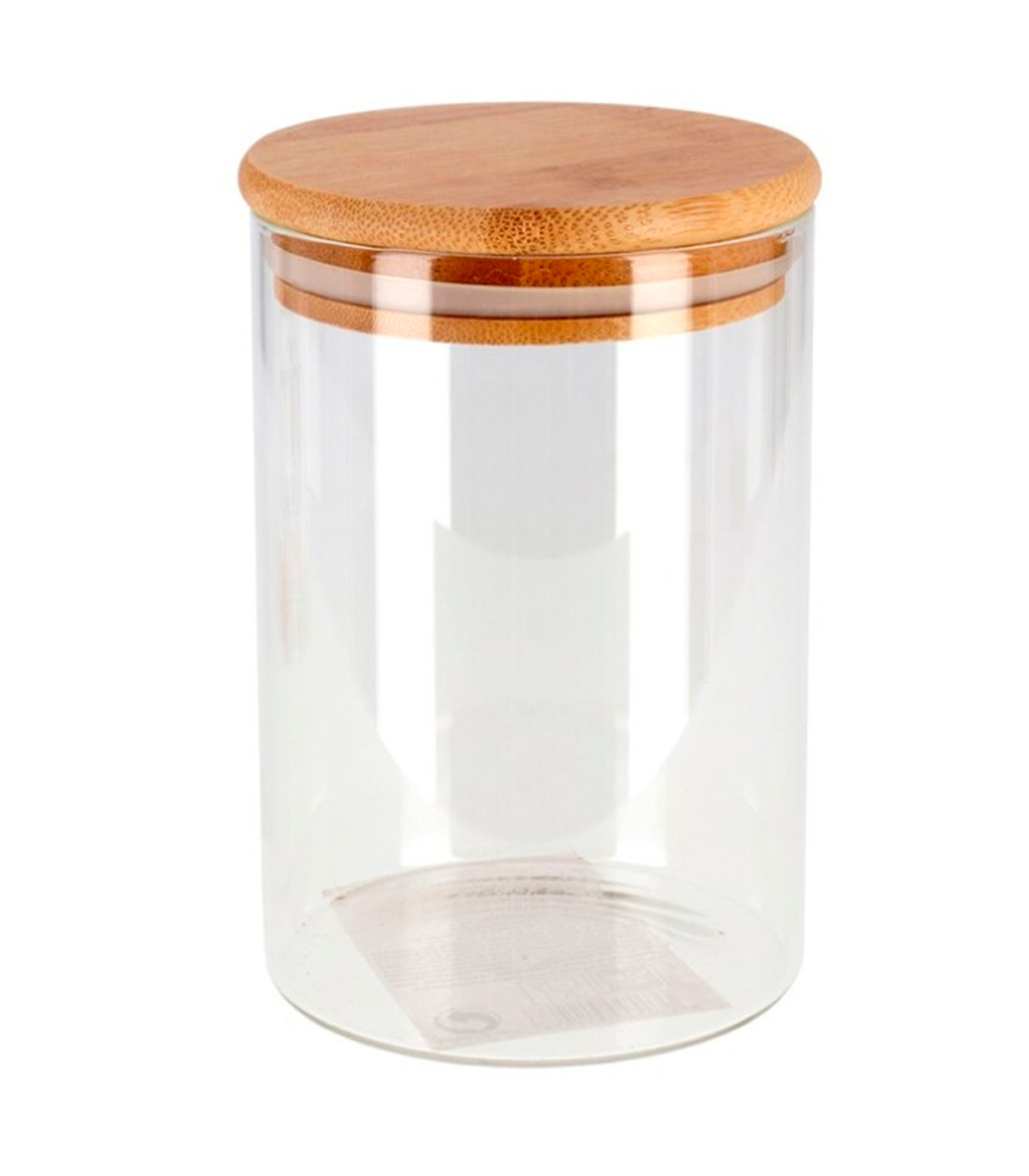 Tradineur - Tarro de vidrio borosilicato con tapa de bambú, bote, frasco,  recipiente para guardar café, pasta, galletas, legumbr