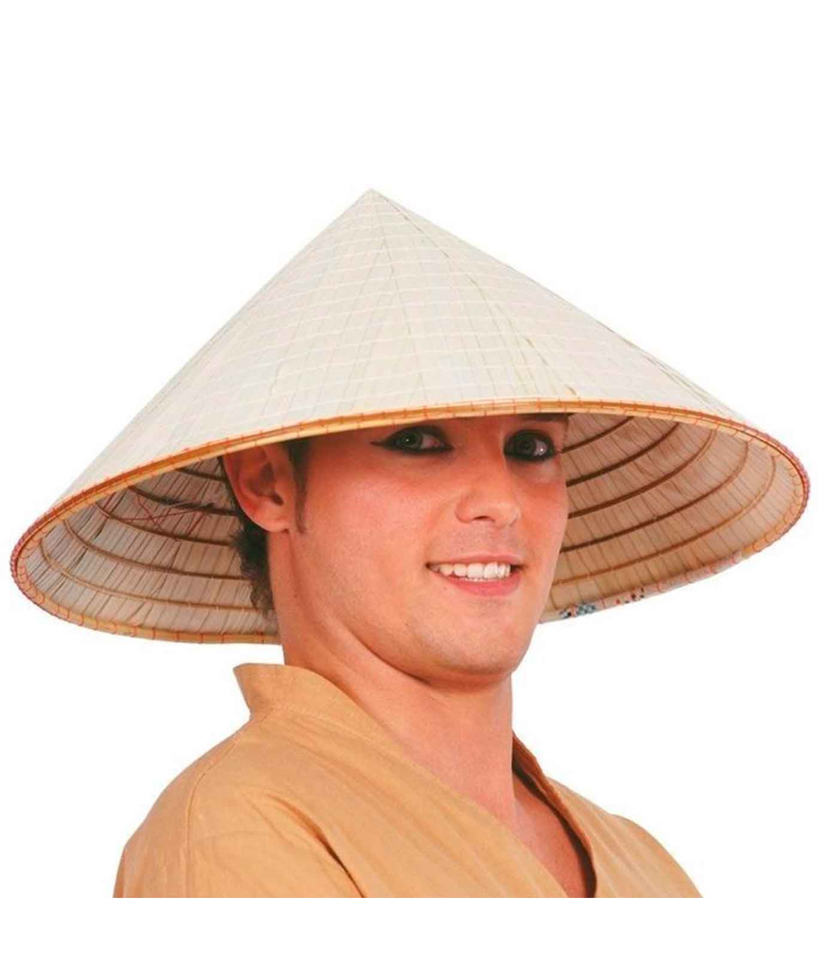 ama de casa sólido Suri Sombrero chino de paja vietnamita para jóvenes y adultos, complemento para  carnaval, halloween, fiestas de cumpleaños, celebraci