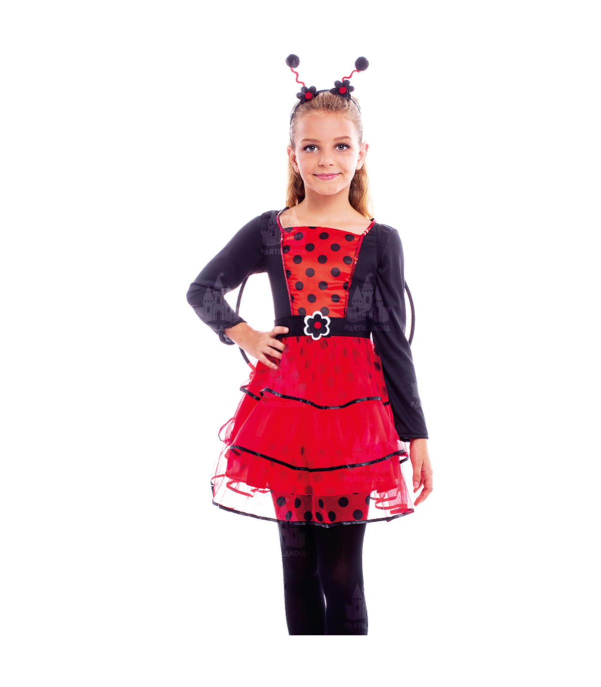 Disfraz de mariquita de niña, fibra sintética, incluye vestido, diadema y  alas, carnaval, halloween, cosplay, fiestas, infantil