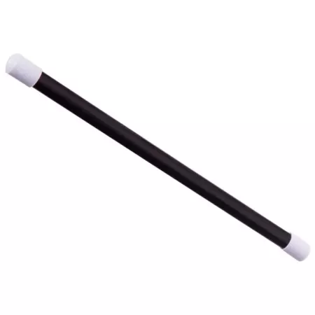 Clásica varita de mago de color negra con bordes blancos para niños, para combinar con disfraces para jugar. Tamaño: 25 x 1 x 1
