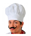 Gorro de chef de cocina de color blanco para jóvenes y adultos, poliéster, complemento para carnaval, halloween, fiestas, celebraciones, 25 cm