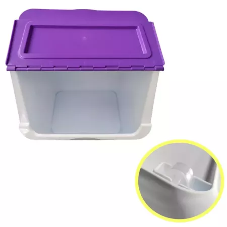 Contenedor apilable con ruedas, plástico, organizador de ropa sucia, caja de almacenamiento para colada (Ropa de color, 36 litro