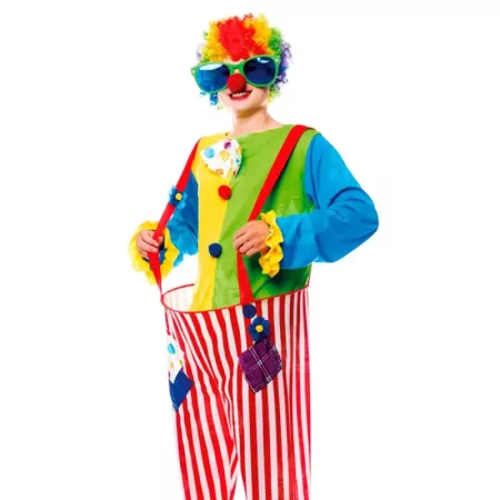 Disfraz Payaso Arcoíris Adulto M Carnaval y Halloween Disfraz Payaso Arcoíris Adulto M Carnaval y Halloween