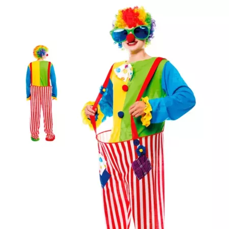 Disfraz Payaso Arcoíris Adulto M Carnaval y Halloween Disfraz Payaso Arcoíris Adulto M Carnaval y Halloween