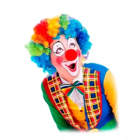 Peluca multicolor de payaso para jóvenes y adultos, complemetos de disfraces para carnaval, halloween u otras celebraciones. 29