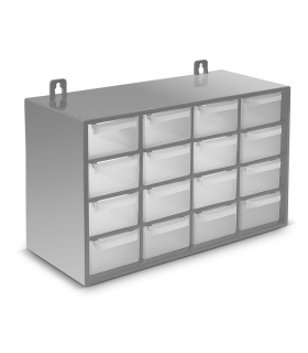 Tradineur - Caja organizadora de herramientas, multiclasificador con 39  cajones dobles transparentes, plástico, modulo, estante