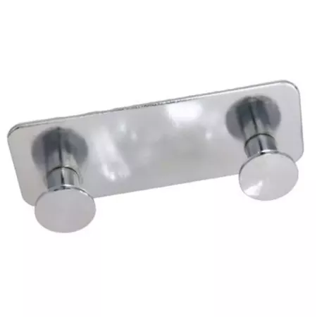 Perchero de Pared Metal Compacto | 2 Pomos, Ideal Puertas Perchero de Pared Metal Compacto | 2 Pomos, Ideal Puertas