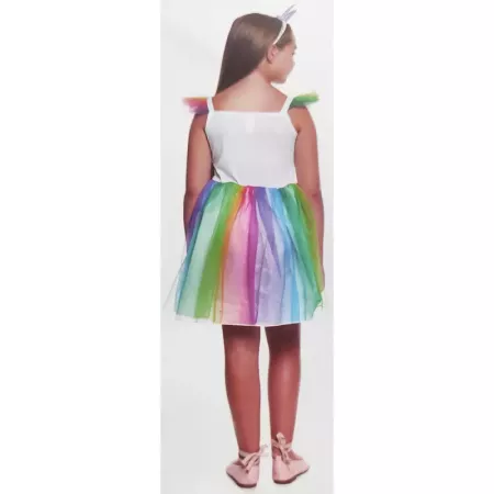 Disfraz Unicornio Infantil 4-6 años con Vestido y Diadema