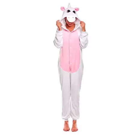 Disfraz Unicornio Adulto Unisex Rosa con Capucha – Talla M Disfraz Unicornio Adulto Unisex Rosa con Capucha – Talla M