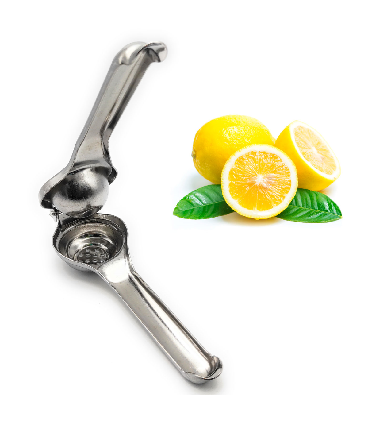 Tradineur - Exprimidor manual de limones, exprimidor de acero