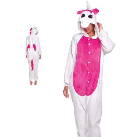 Disfraz Unicornio Adulto Unisex Rosa con Capucha – Talla M Disfraz Unicornio Adulto Unisex Rosa con Capucha – Talla M