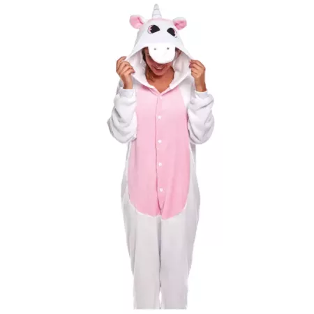 Disfraz Unicornio Adulto Unisex Rosa con Capucha – Talla M Disfraz Unicornio Adulto Unisex Rosa con Capucha – Talla M