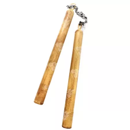 Tradineur - Barra doble con cadena y diseño de madera para jóvenes y adultos, complementos para carnaval, halloween y celebracio Tradineur - Barra doble con cadena y diseño de madera para jóvenes y adultos, complementos para carnaval, halloween y celebracio