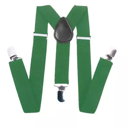 Tirantes de color verde para jóvenes y adulto, complementos para carnaval, halloween y celebraciones. 35,5 x 12 x 1 cm