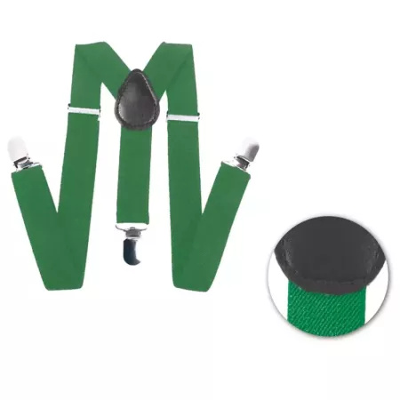 Tirantes de color verde para jóvenes y adulto, complementos para carnaval, halloween y celebraciones. 35,5 x 12 x 1 cm