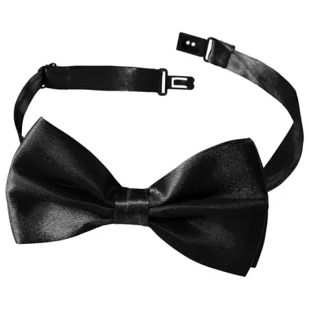 Pajarita de raso para disfraz, 100% poliéster, accesorio de carnaval, halloween, cosplay, fiestas, cumpleaños (Negro, adulto, ta