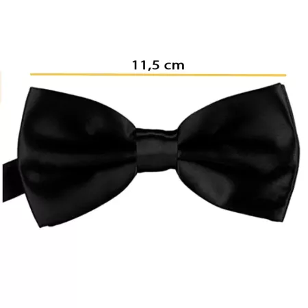 Pajarita de raso para disfraz, 100% poliéster, accesorio de carnaval, halloween, cosplay, fiestas, cumpleaños (Negro, adulto, ta