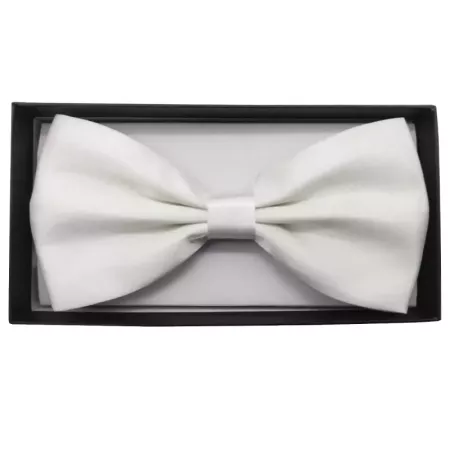 Pajarita de raso para disfraces, 100% poliéster, accesorio de carnaval, halloween, cosplay, fiestas, cumpleaños (Blanco, adulto,